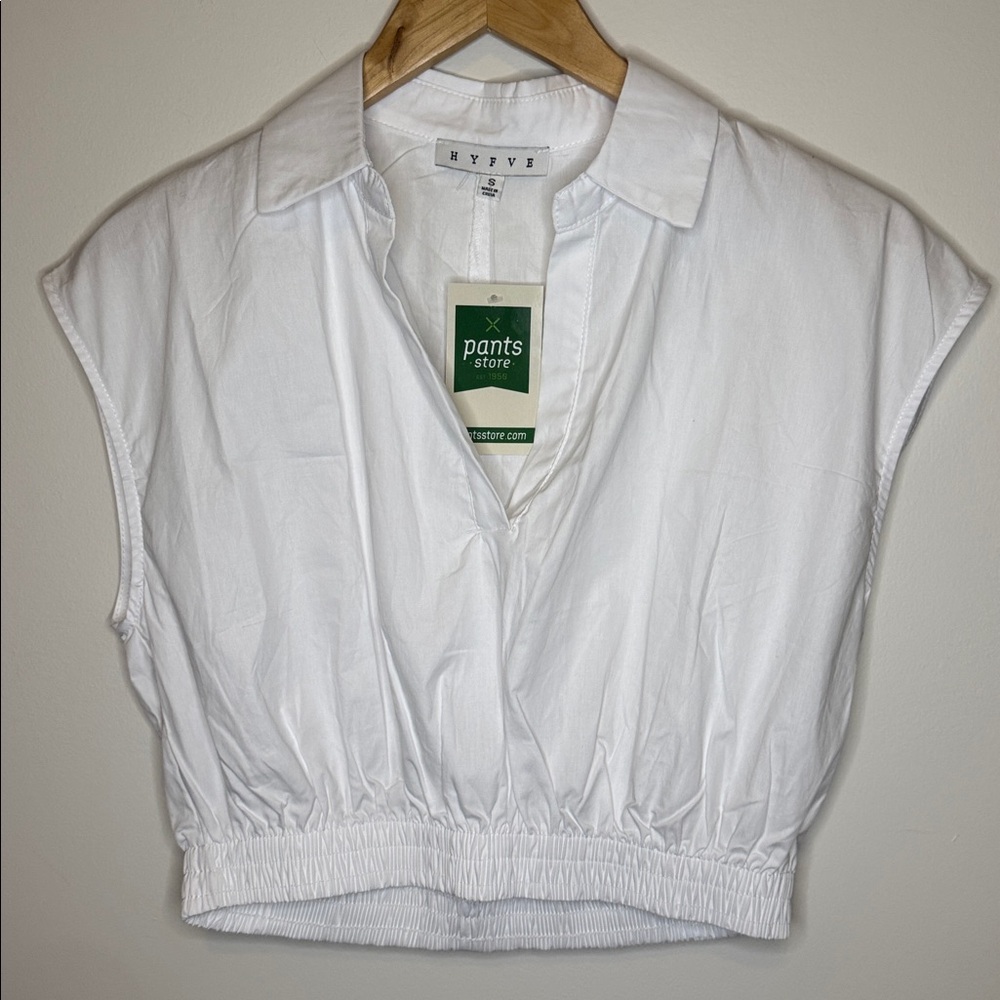 NWT HYFVE White Women's Cropped Blouse (Pants Store)